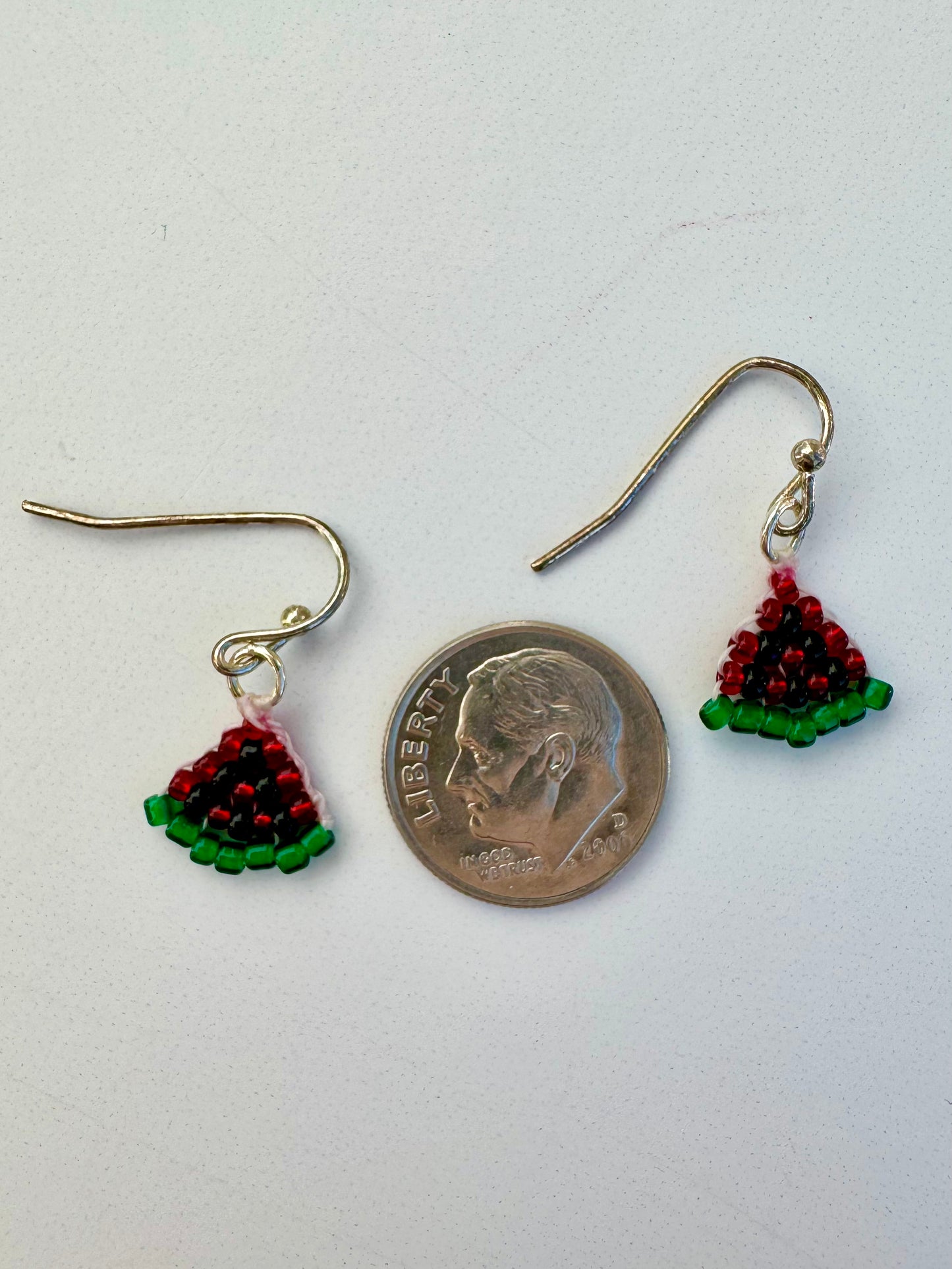 Beaded Watermelon Earrings