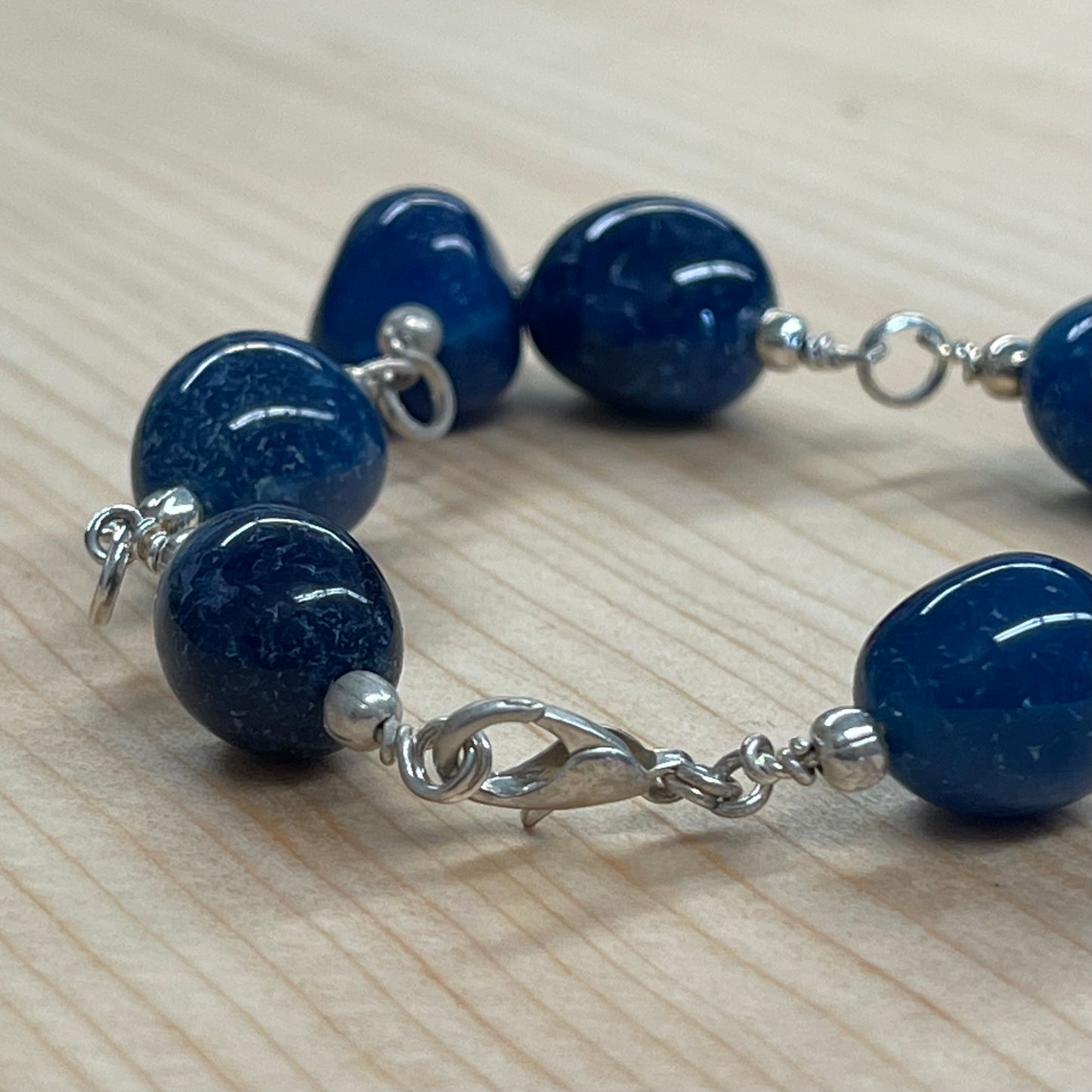 Blue Agate Gemstone Bracelet