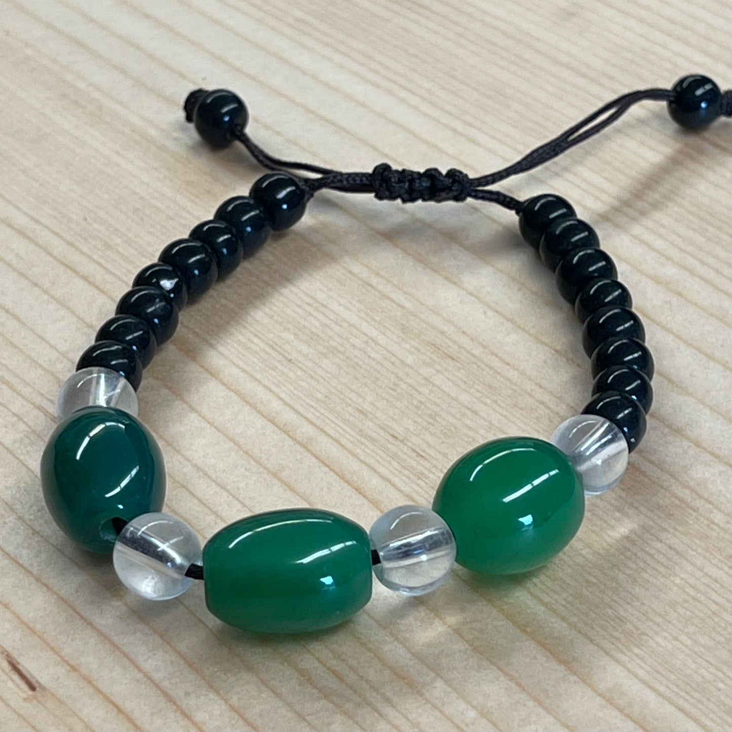 Glass Bead Adjustable Bracelet
